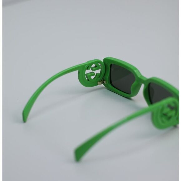 NEW Gucci Sunglasses GG1325S 009 Acid Green Grey Unisex Authentic - Picture 4 of 10